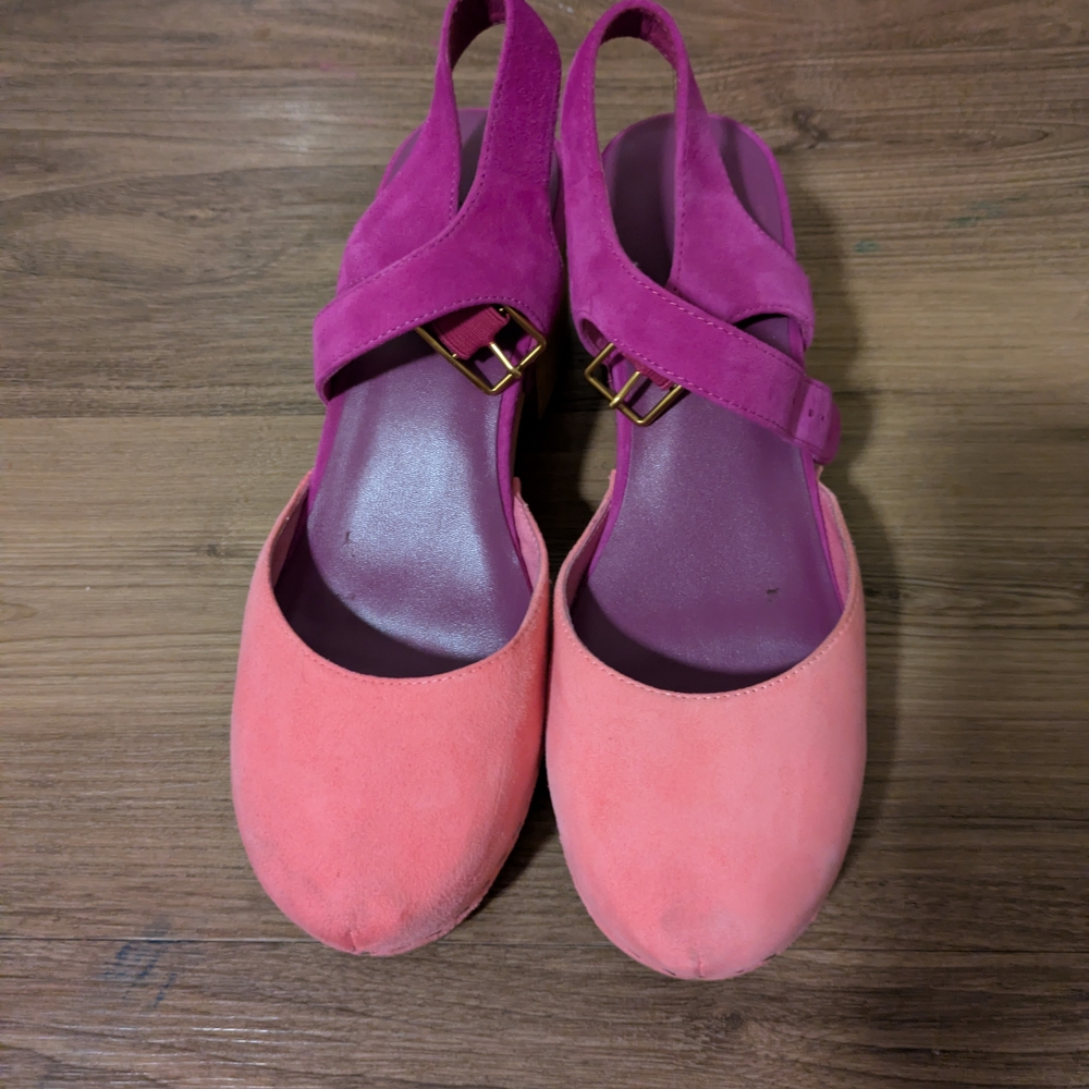 Pink and Coral Women's Slingback Shoes